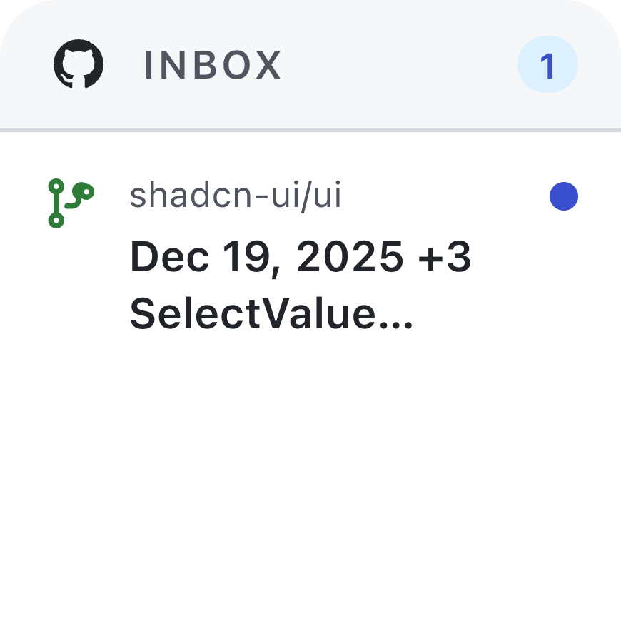 Notifications Inbox small preview